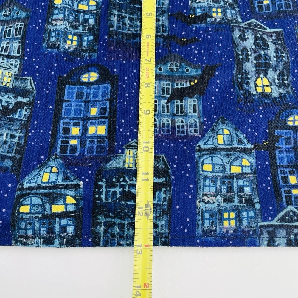 Max Studio Halloween Print City‎ Lights Placemat Set Bats Preowned